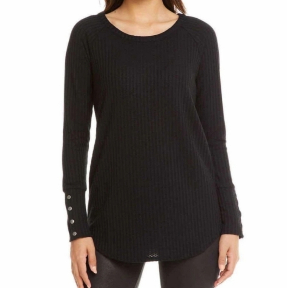 Chaser Black Witchy Casual Comfy Long Sleeve Top Size Small